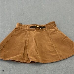 Janie and Jack Brown Skirt with Gold Buckle